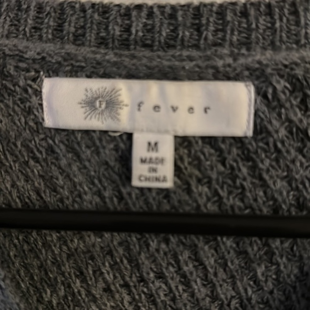Fever - Gray Knitted Sweater/ V Button Back - image 4